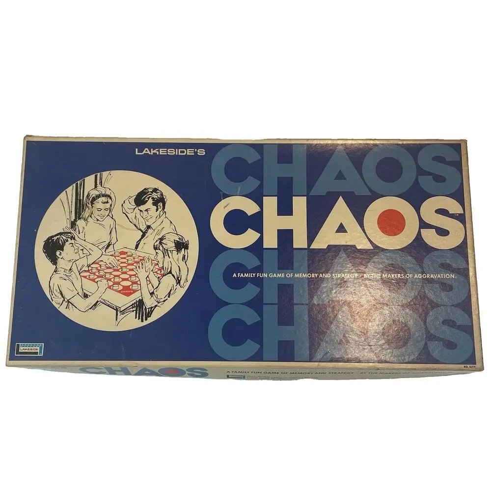 Chaos Board Game Lakeside Leisure Dynamics Memory Strategy 1971 Complete Vintage